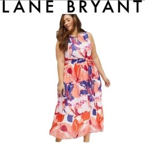 Lane bryant beachy chiffon maxi dress size 16